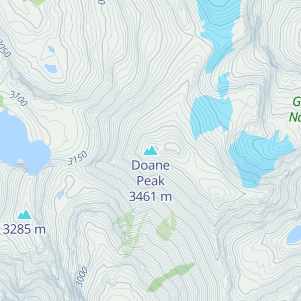 Map of Doane Peak
