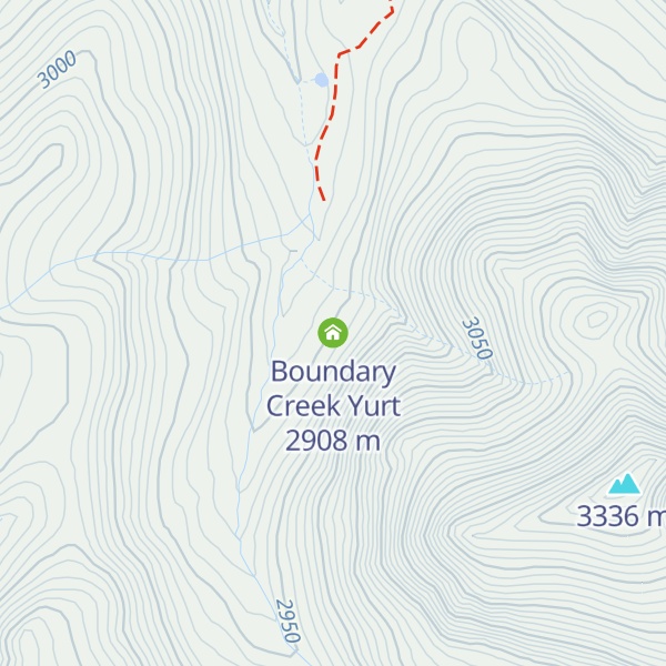 Map of Boundary Creek Yurt