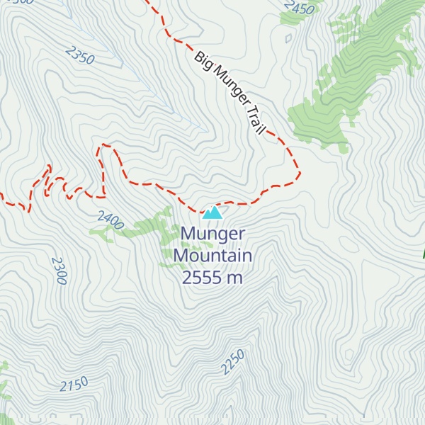 Map of Munger Mountain