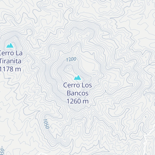 Map of Cerro Los Bancos