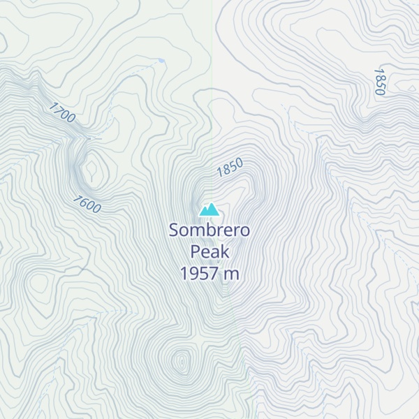 Map of Sombrero Peak