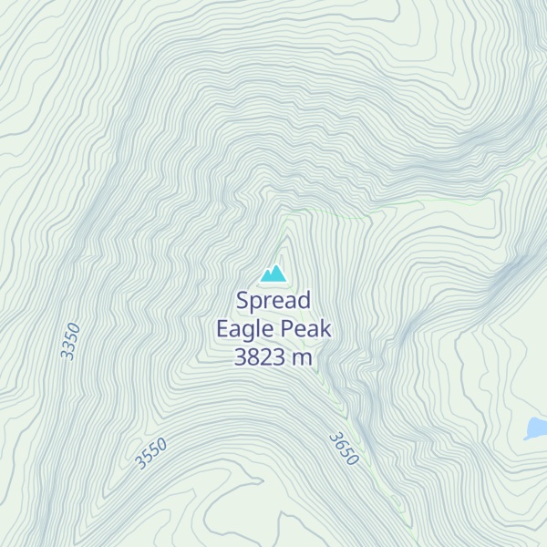 Map of Spread Eagle Peak