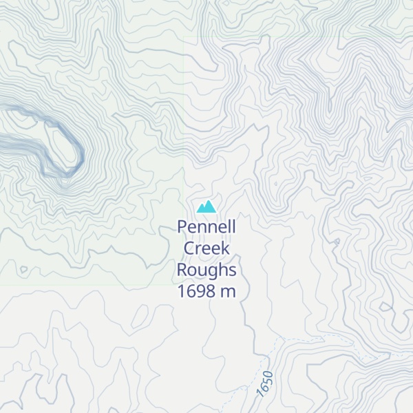Map of Pennell Creek Roughs