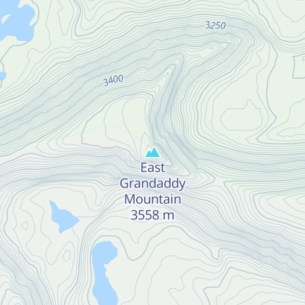 Map of East Grandaddy Mountain