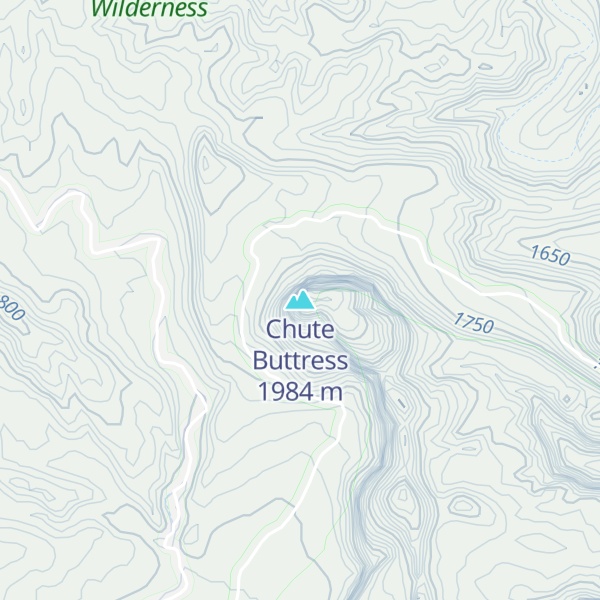 Map of Chute Buttress