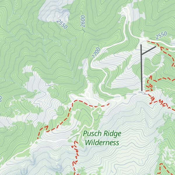Map of Mount Lemmon