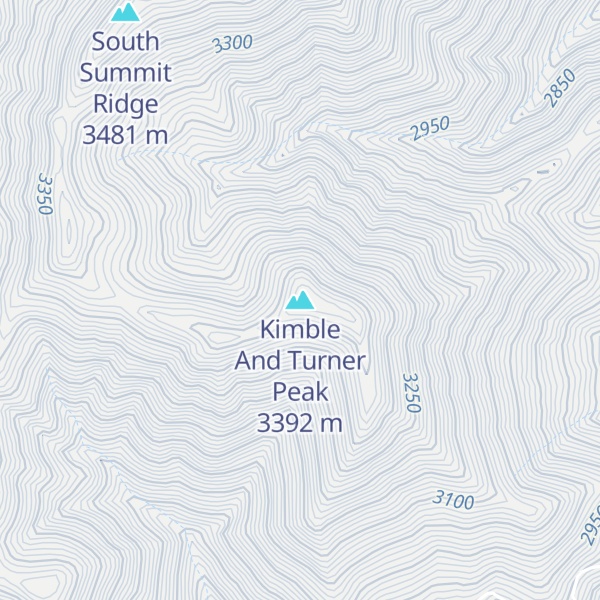 Map of Kimble And Turner Peak