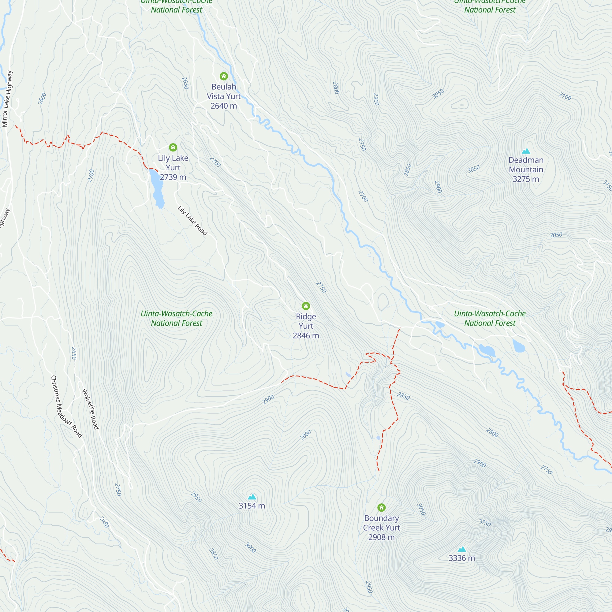 Ridge Yurt map