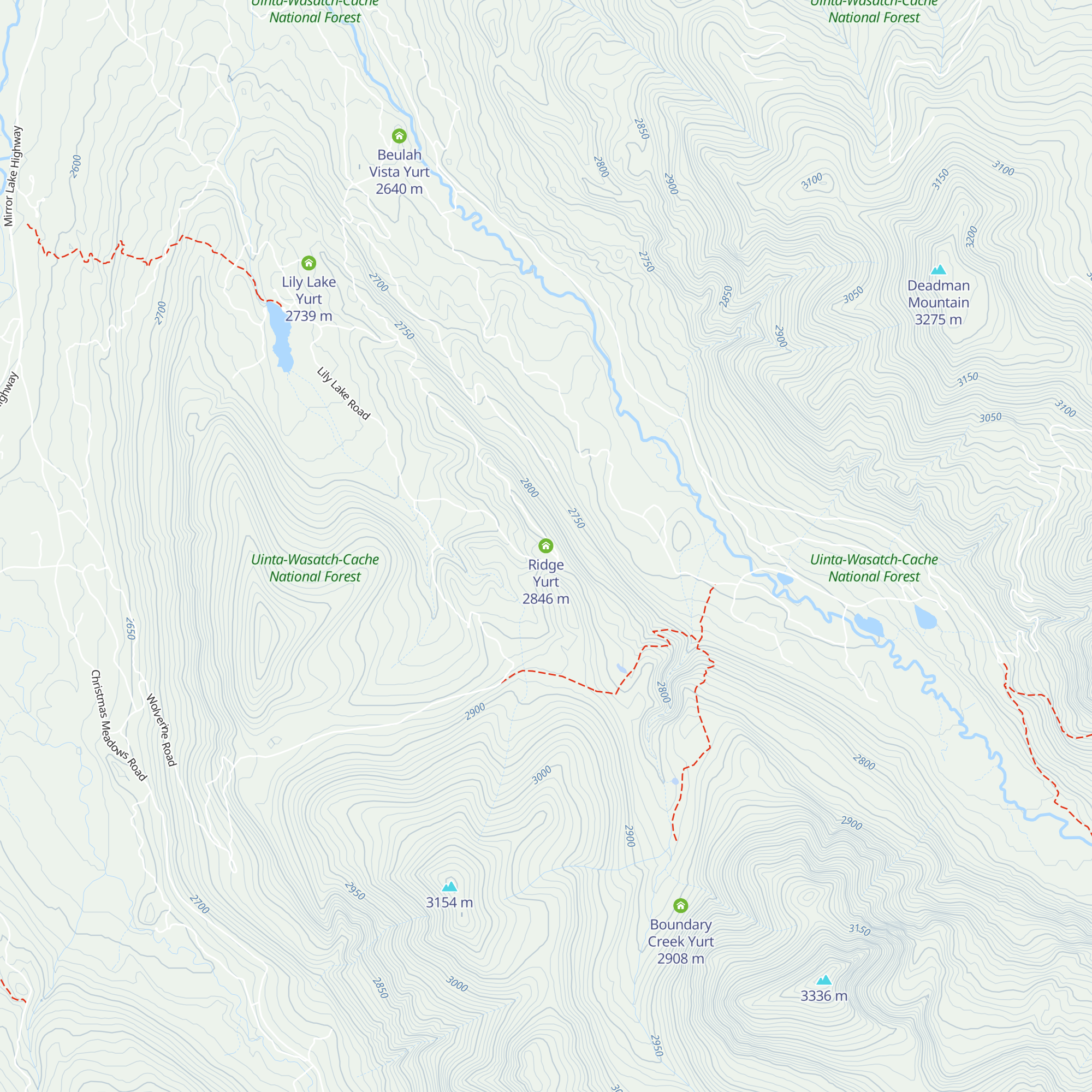 Ridge Yurt map