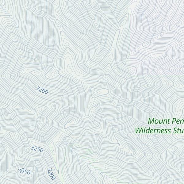 Map of Mount Pennell