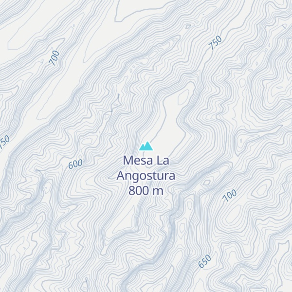 Map of Mesa La Angostura