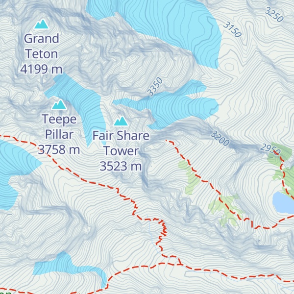 Map of Disappointment Peak
