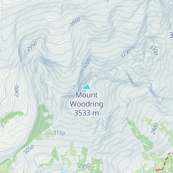 Map of Mount Woodring