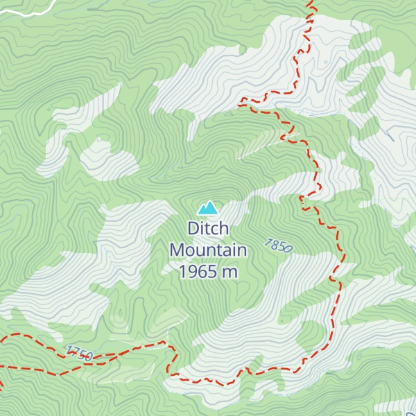 Map of Ditch Mountain