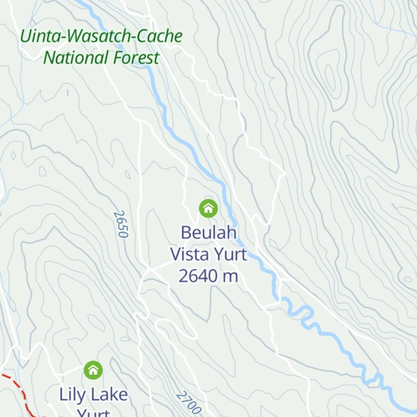 Map of Beulah Vista Yurt