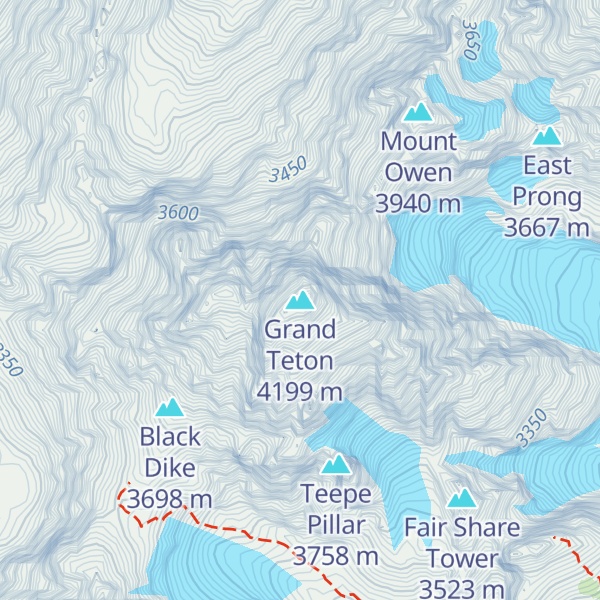 Map of Grand Teton