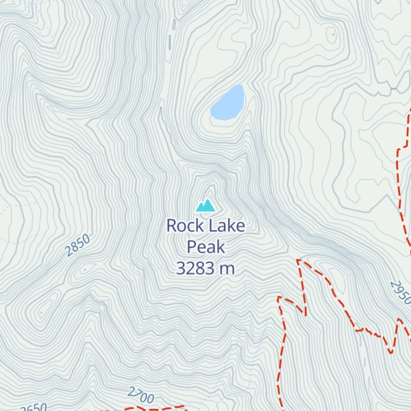 Map of Rock Lake Peak