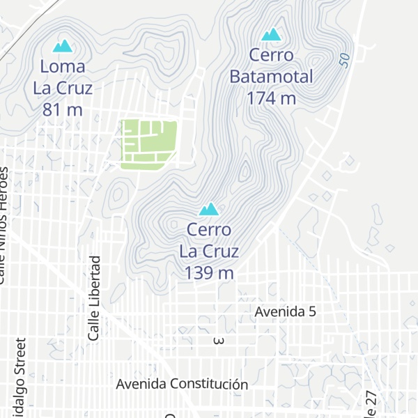Map of Cerro La Cruz