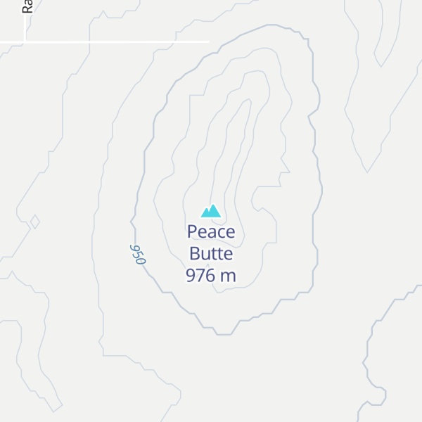 Map of Peace Butte