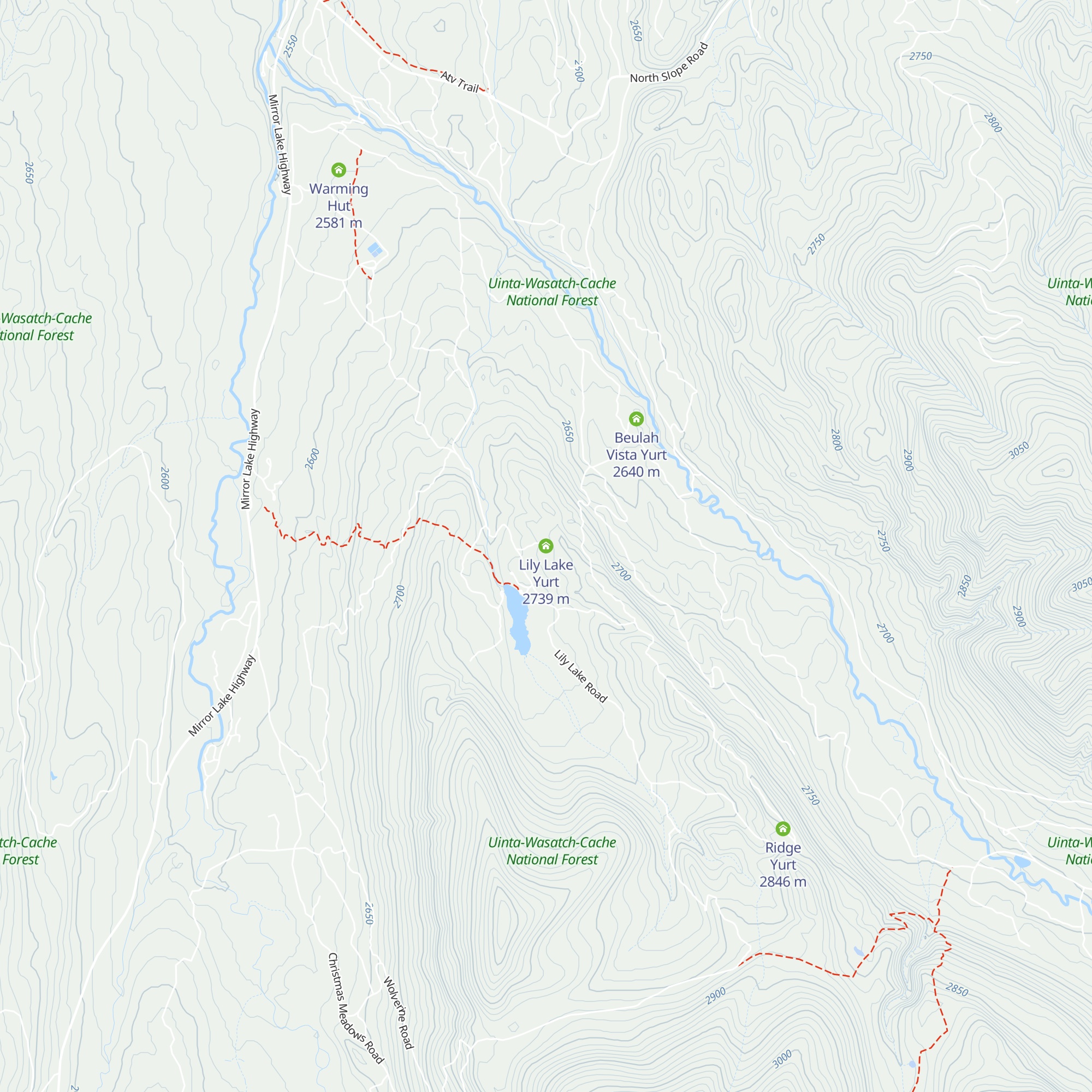 Lily Lake Yurt map