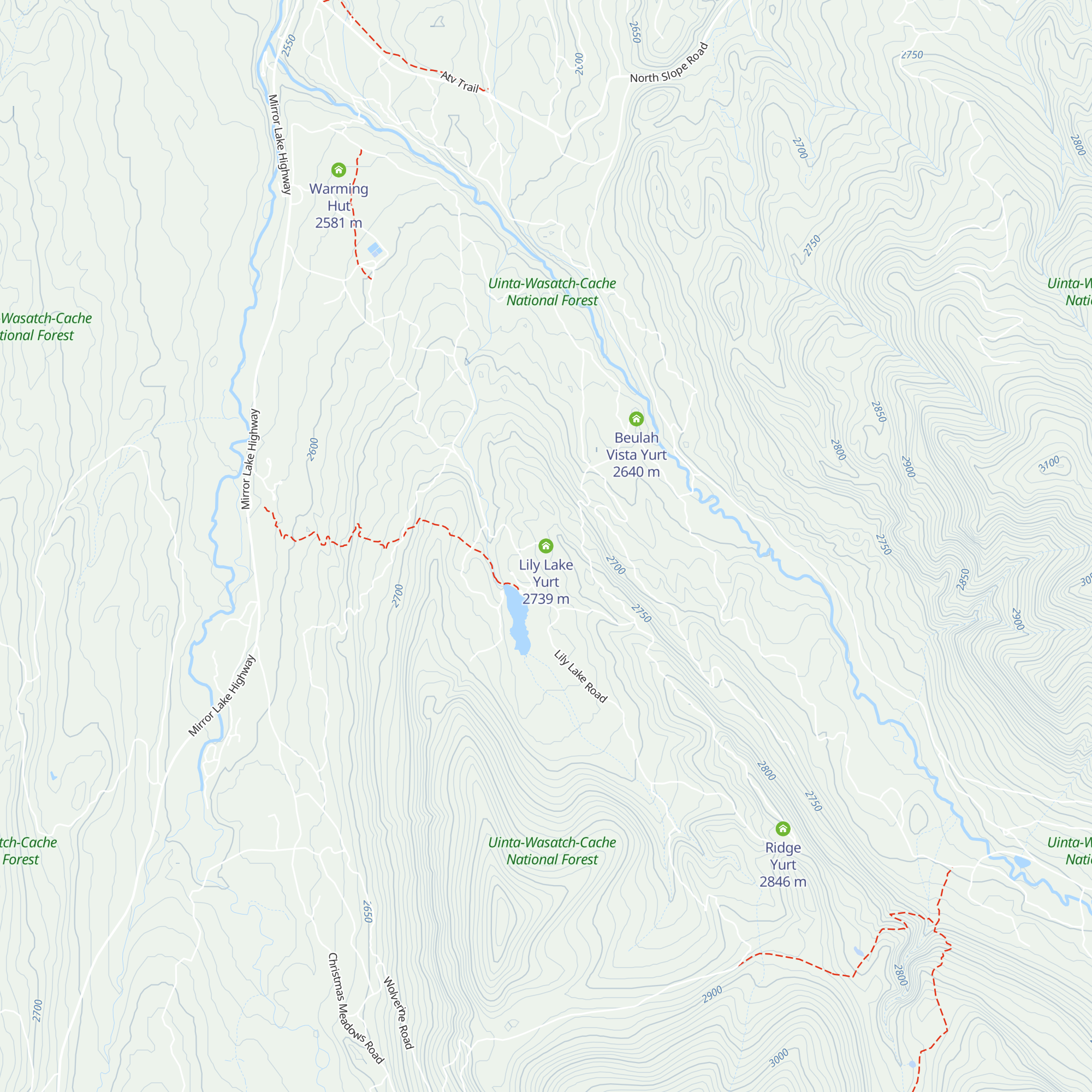 Lily Lake Yurt map
