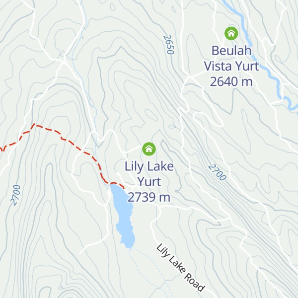 Map of Lily Lake Yurt