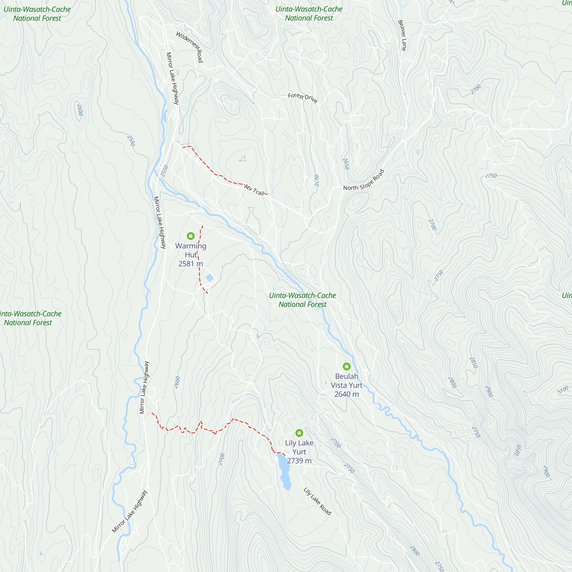 East Fork Yurt map