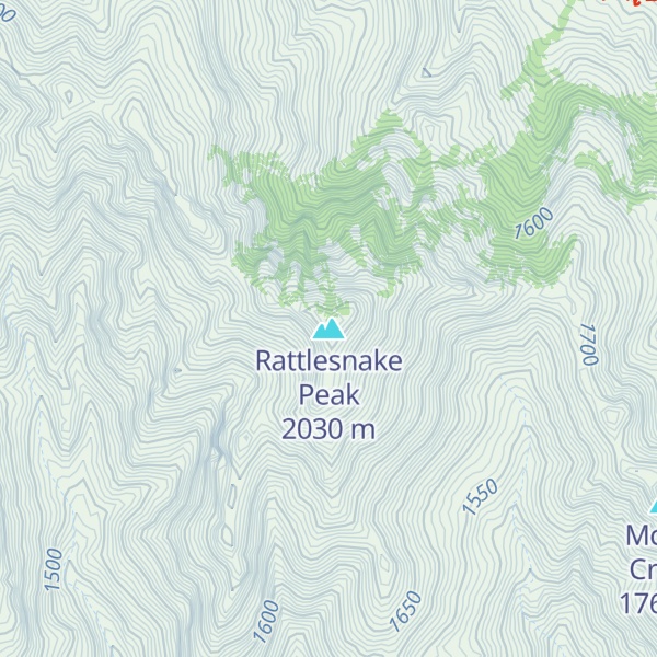 Map of Rattlesnake Peak