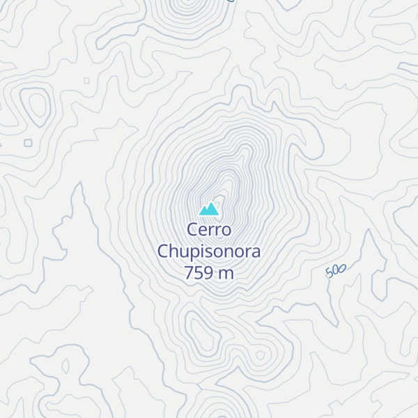 Map of Cerro Chupisonora