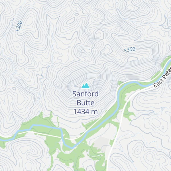 Map of Sanford Butte