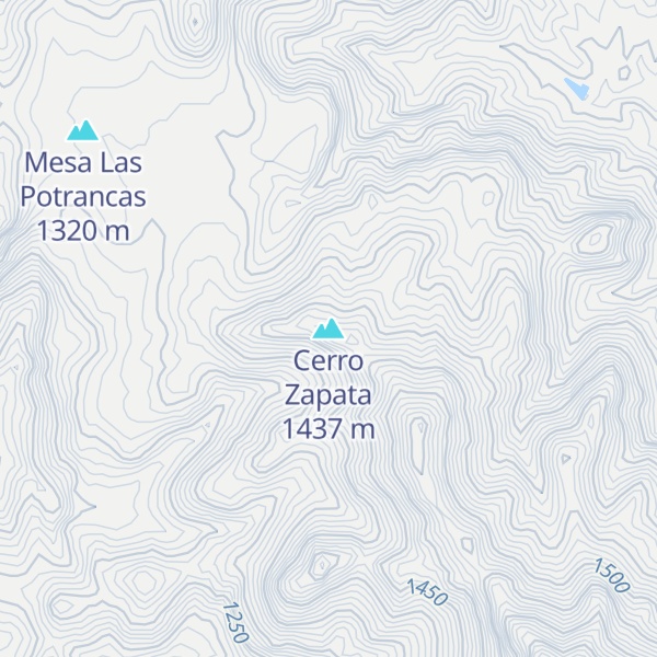Map of Cerro Zapata