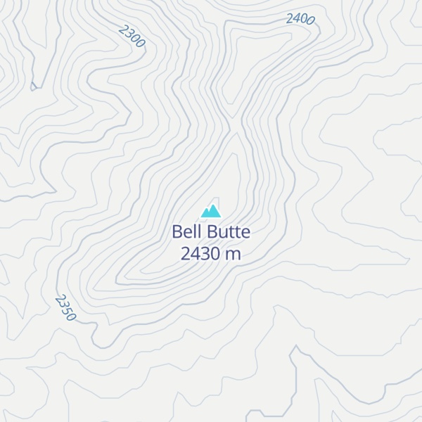 Map of Bell Butte
