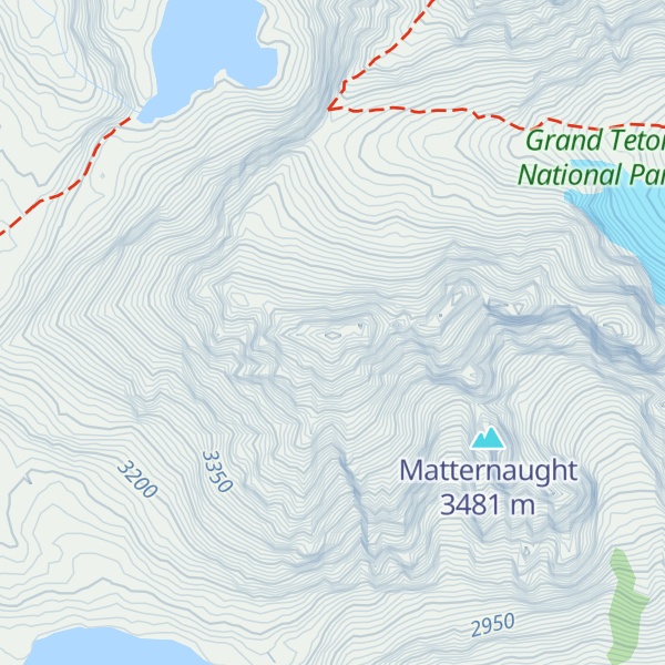 Map of South Teton