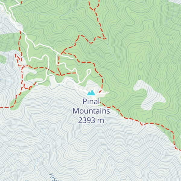 Map of Pinal Peak