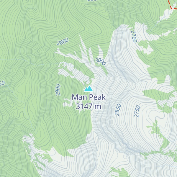 Map of Man Peak