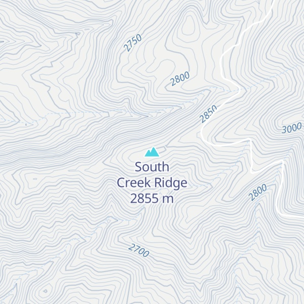 Map of South Creek Ridge