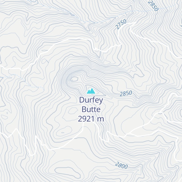 Map of Durfey Butte