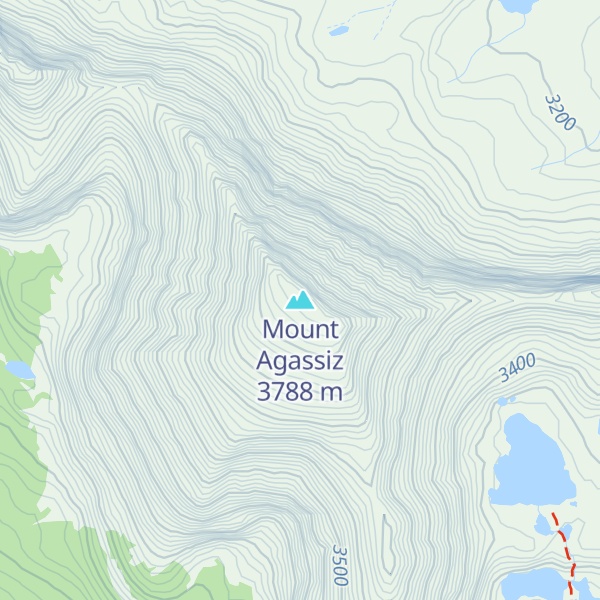 Map of Mount Agassiz