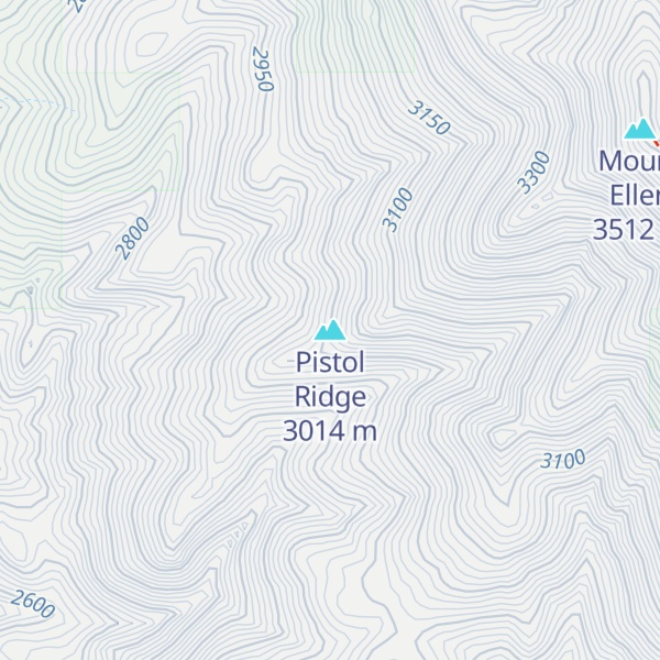 Map of Pistol Ridge