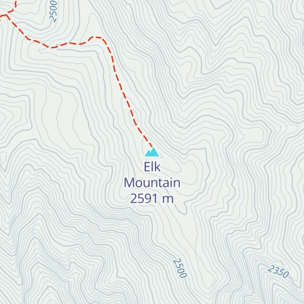 Map of Elk Mountain