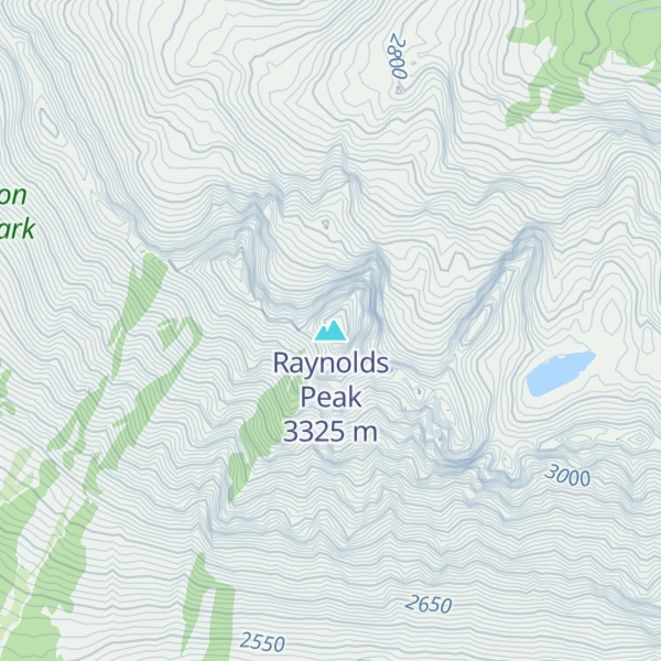 Map of Raynolds Peak