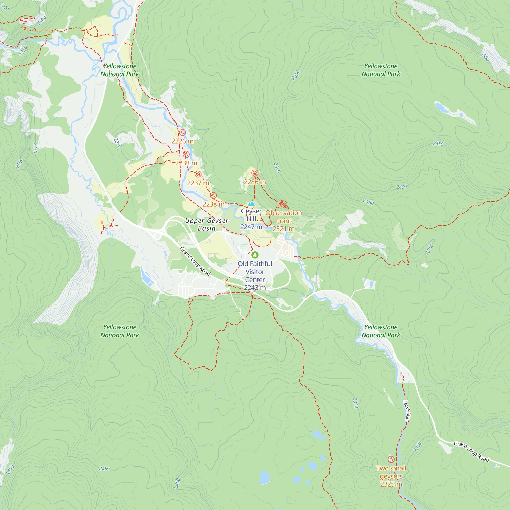 Old Faithful Visitor Center map