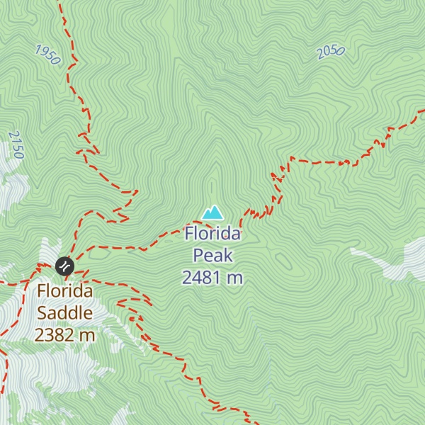 Map of Florida Peak