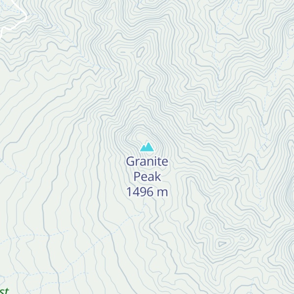 Map of Granite Peak