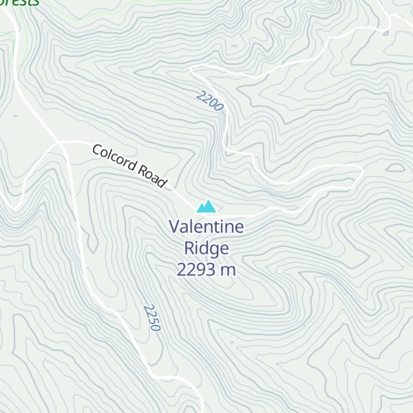 Map of Valentine Ridge