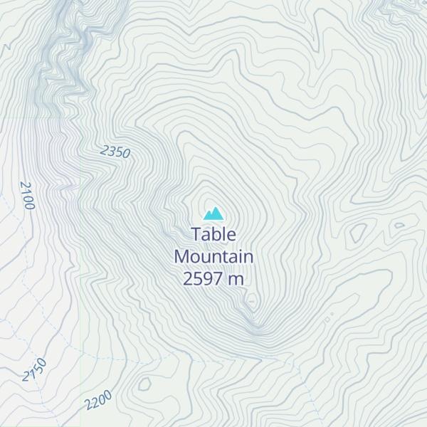 Map of Table Mountain