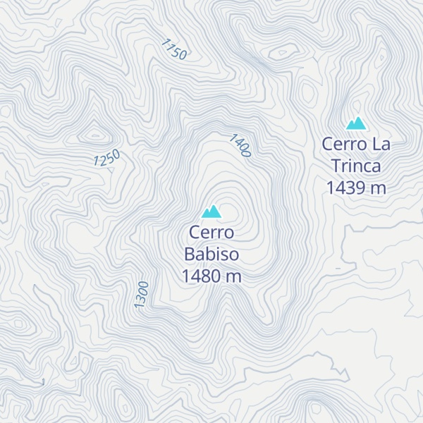 Map of Cerro Babiso