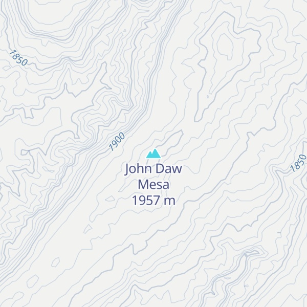 Map of John Daw Mesa