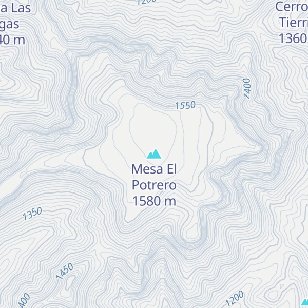 Map of Mesa El Potrero