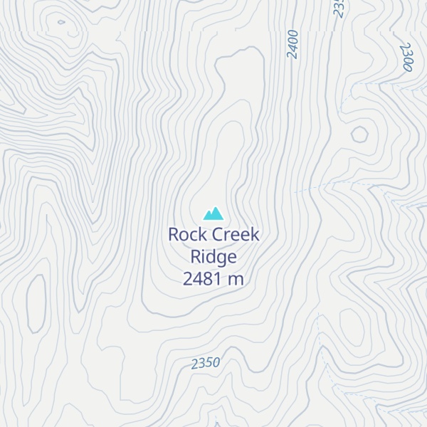Map of Rock Creek Ridge